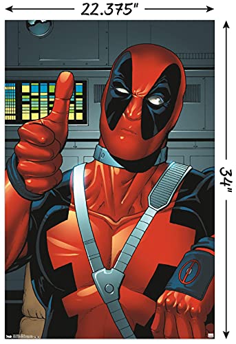 Trends International Marvel Comics Deadpool Thumbs Up Wall Poster 22.375" x 34"