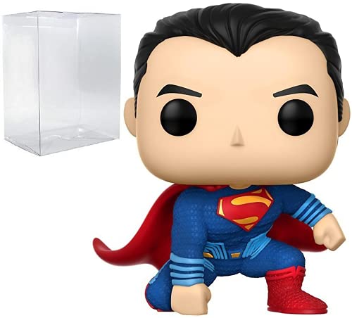 POP Justice League Movie - Superman Funko Pop! Vinyl Figure (Bundled with Compatible Pop Box Protector Case) Multicolor 3.75 inches