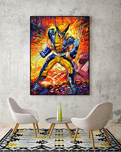 Uhomate Superhero X-Man Wolverine Wall Decor Vincent Van Gogh Starry Night Posters Home Canvas Wall Art Print Nursery Decor Living Room Wall Decor A077 (8X10)