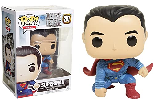 POP Justice League Movie - Superman Funko Pop! Vinyl Figure (Bundled with Compatible Pop Box Protector Case) Multicolor 3.75 inches