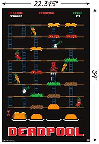Trends International Marvel Comics-Deadpool-Game Wall Poster, 22.375 in x 34 in, Unframed Version