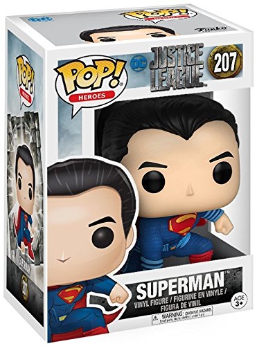 POP Justice League Movie - Superman Funko Pop! Vinyl Figure (Bundled with Compatible Pop Box Protector Case) Multicolor 3.75 inches