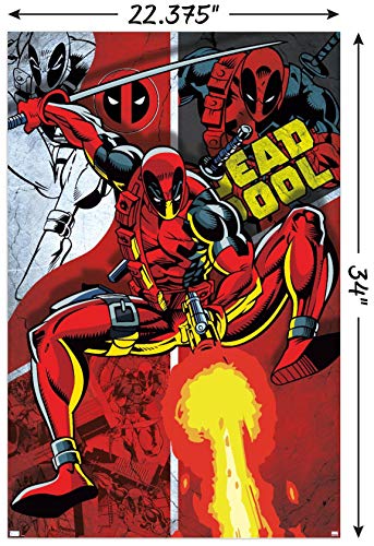 Trends International Marvel Comics - Deadpool - Collage Wall Poster, 22.375" x 34", Unframed Version