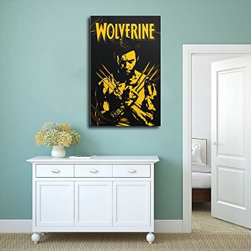 Wolverine Logan Hugh Jackman Movie Poster 2 Canvas Poster Wall Art Decor Print Picture Paintings for Living Room Bedroom Decoration Unframe:12x18inch(30x45cm)