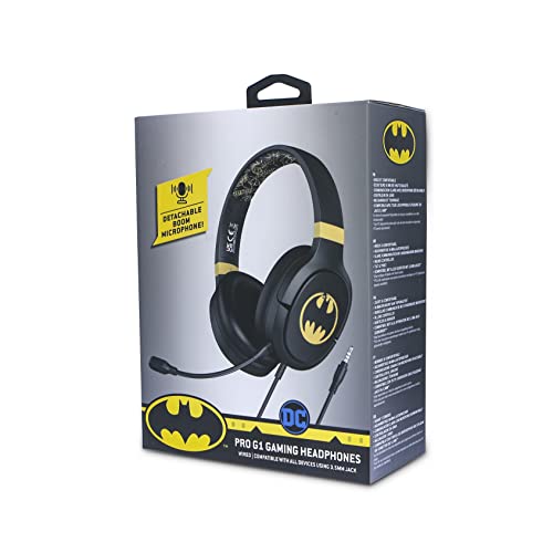 OTL Technologies DC0885 DC Comics Batman Pro G1 Wired Gaming Headphones Black