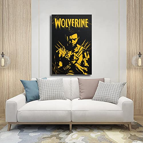Wolverine Logan Hugh Jackman Movie Poster 2 Canvas Poster Wall Art Decor Print Picture Paintings for Living Room Bedroom Decoration Unframe:12x18inch(30x45cm)