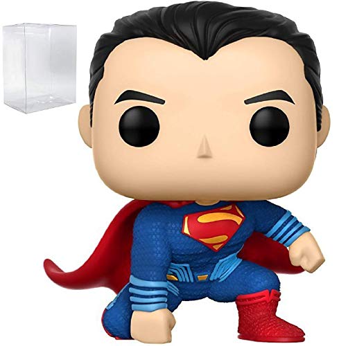 POP Justice League Movie - Superman Funko Pop! Vinyl Figure (Bundled with Compatible Pop Box Protector Case) Multicolor 3.75 inches
