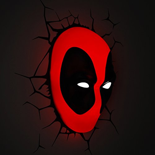 3DLightFX Marvel Deadpool Mask 3D Deco Plastic Light
