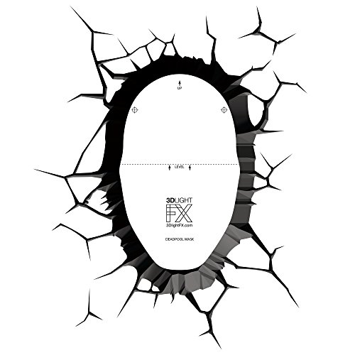 3DLightFX Marvel Deadpool Mask 3D Deco Plastic Light