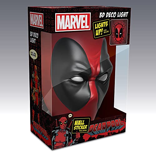 3DLightFX Marvel Deadpool Mask 3D Deco Plastic Light