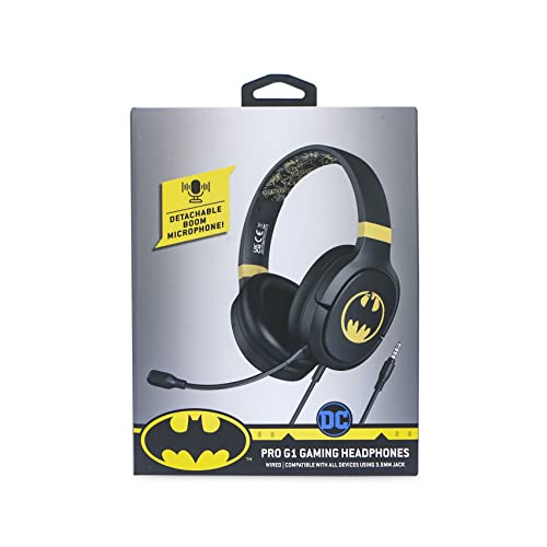 OTL Technologies DC0885 DC Comics Batman Pro G1 Wired Gaming Headphones Black