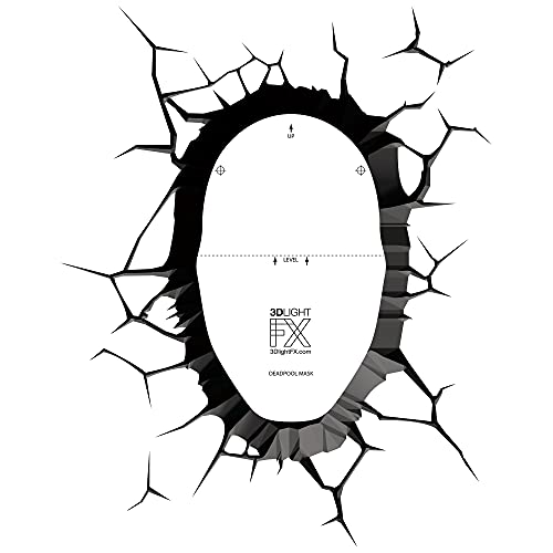 3DLightFX Marvel Deadpool Mask 3D Deco Plastic Light