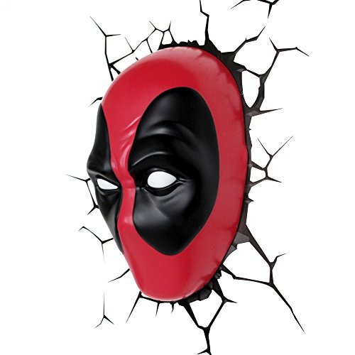 3DLightFX Marvel Deadpool Mask 3D Deco Plastic Light