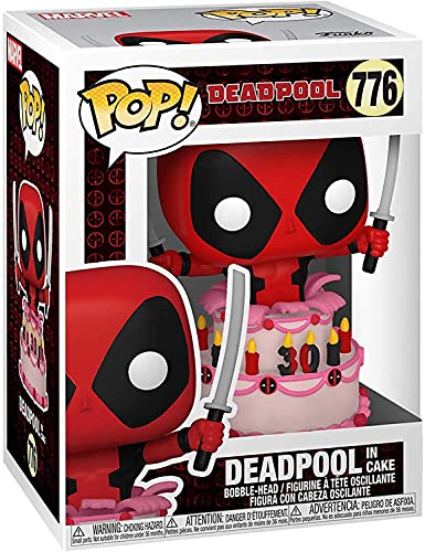 Funko POP Marvel: Deadpool 30th - Deadpool in Cake Pop! Vinyl Figure (Bundled with Compatible Pop Box Protector Case), Multicolor, 3.75 inches