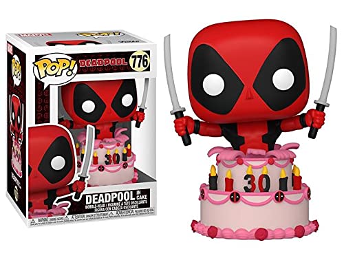 Funko POP Marvel: Deadpool 30th - Deadpool in Cake Pop! Vinyl Figure (Bundled with Compatible Pop Box Protector Case), Multicolor, 3.75 inches