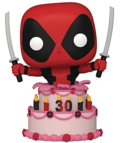 Funko POP Marvel: Deadpool 30th - Deadpool in Cake Pop! Vinyl Figure (Bundled with Compatible Pop Box Protector Case), Multicolor, 3.75 inches
