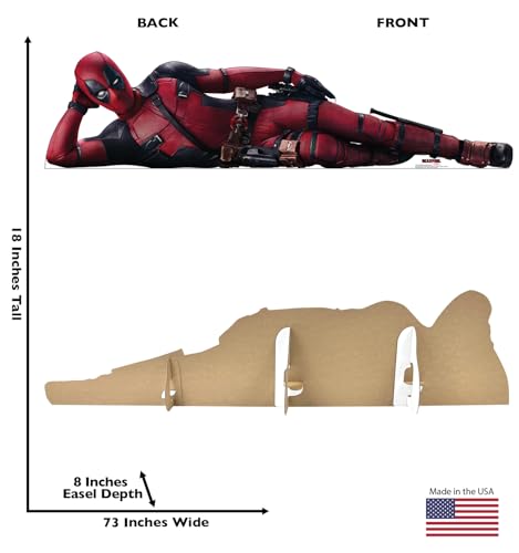 Cardboard People Deadpool Laying Down Life Size Cardboard Cutout Standup - Deadpool (Film)