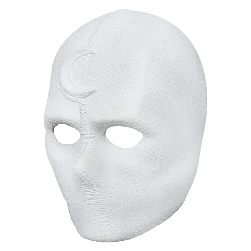 nezababy Superhero Knight Mask Marc Spector Latex Helmet Moon Cosplay Costume Props Halloween Party Masquerade Accessories A, 15.5x16.6x17.3 inch