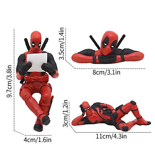 ZKTSRY 3 Pcs Deadpool Car Accessories,Classics Anime Figures Model for Home, Car, Desk and Computer Decorations (3 Sets)