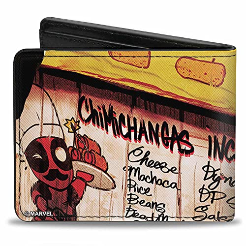 Buckle-Down Men's PU Bifold Wallet Kills Deadpool #2 Cover Dynamite Chimichanga, Multicolor, 4.0" x 3.5"
