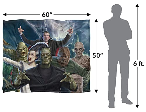 Universal Monsters Blanket, 50"x60", Monsters Group Silky Touch Super Soft Throw Blanket