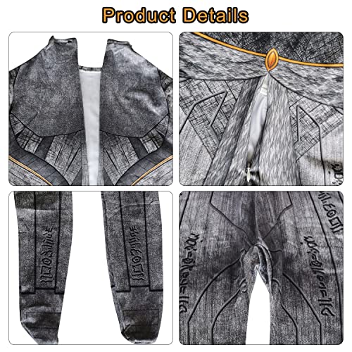 MEFINESHOW Knight Costume for Boys Jumpsuit Hooded Cloak Halloween Cosplay Outfits (Jumpsuit, 140)