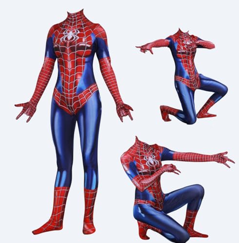 IUPPA Women's Superhero Costumes Cosplay Spandex Jumpsuit Halloween bodysuit (Red, Adult-M)