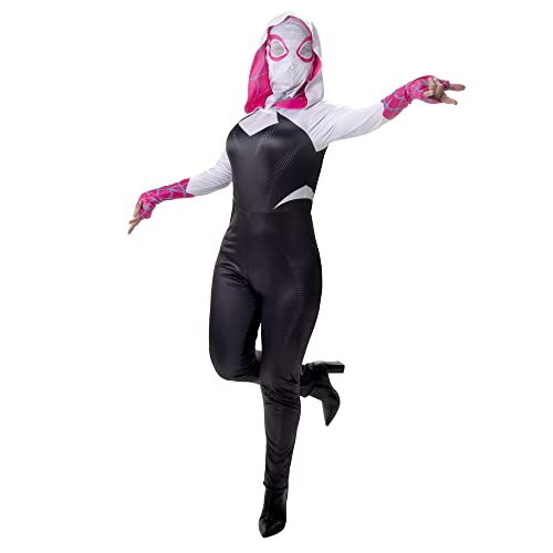 MARVEL Adult Spider-Gwen Costume, Spiderman Womens Gwen Stacy Superhero Halloween Costume - Officially Licensed