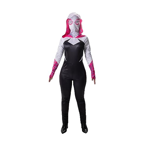 MARVEL Adult Spider-Gwen Costume, Spiderman Womens Gwen Stacy Superhero Halloween Costume - Officially Licensed