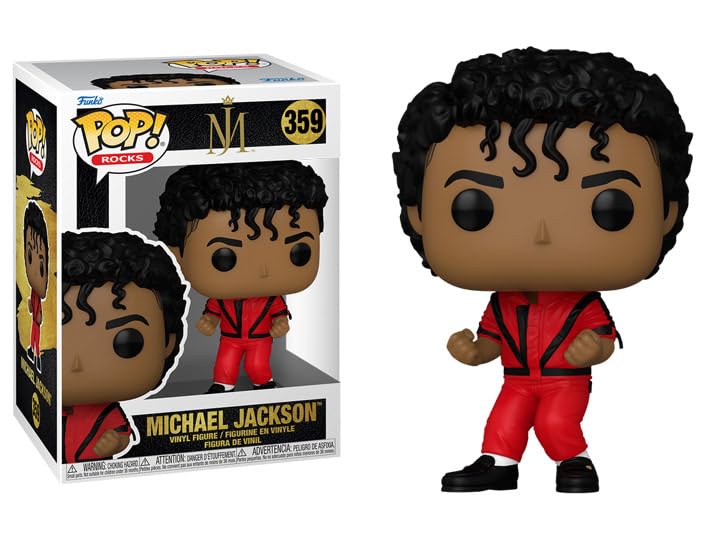 POP Rocks: Michael Jackson - Thriller Funko Vinyl Figure (Bundled with Compatible Box Protector Case), Multicolored, 3.75 inches