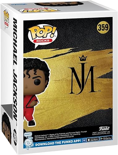 POP Rocks: Michael Jackson - Thriller Funko Vinyl Figure (Bundled with Compatible Box Protector Case), Multicolored, 3.75 inches