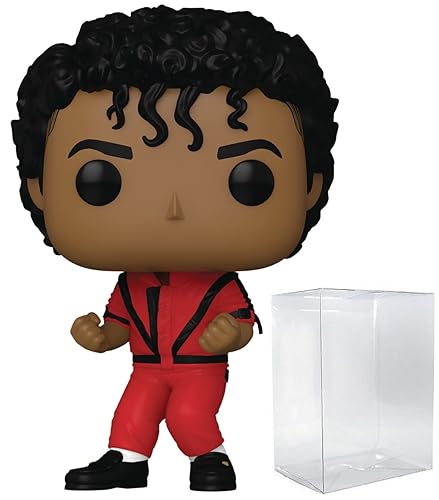 POP Rocks: Michael Jackson - Thriller Funko Vinyl Figure (Bundled with Compatible Box Protector Case), Multicolored, 3.75 inches