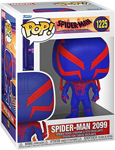 POP Marvel: Spider-Man: Across The Spider-Verse - Spider- Man 2099 Funko Vinyl Figure (Bundled with Compatible Box Protector Case), Multicolor, 3.75 inches