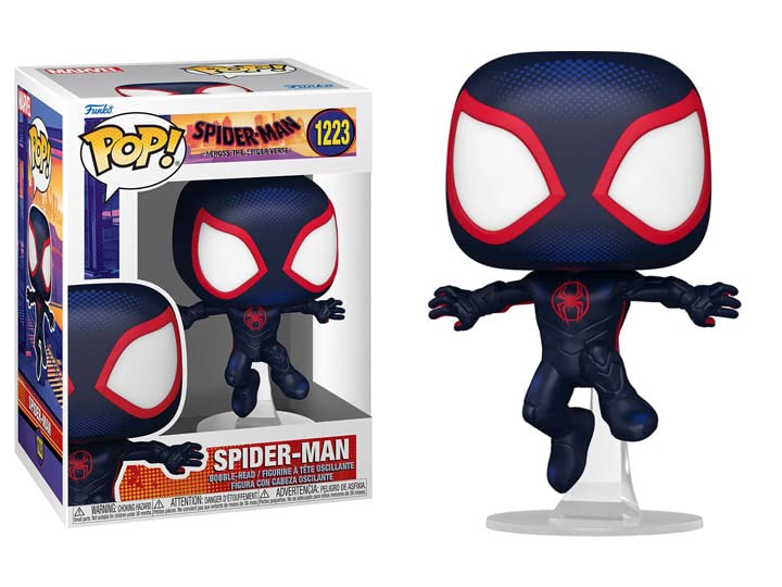 POP Marvel: Spider-Man: Across The Spider-Verse - Miles Morales as Spider-Man Funko Vinyl Figure (Bundled with Compatible Box Protector Case), Multicolor, 3.75 inches
