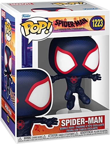 POP Marvel: Spider-Man: Across The Spider-Verse - Miles Morales as Spider-Man Funko Vinyl Figure (Bundled with Compatible Box Protector Case), Multicolor, 3.75 inches