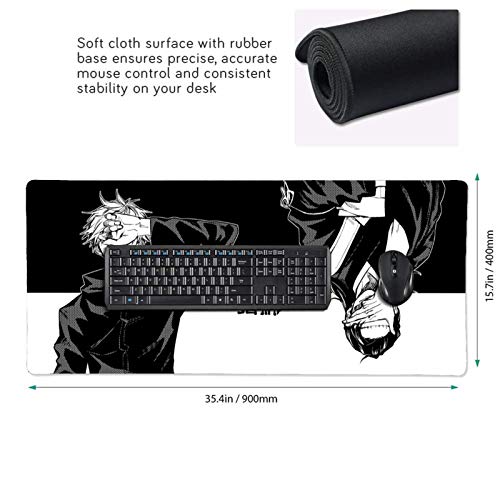 Jujutsu Kaisen Mouse pad，（15.7 × 35.4 Inch） Non-Slip Mouse Mat Personalized Desk Pad Stylish Desk Mat for Office,Computer,Professional Esports （15.7 × 35.4 Inch）