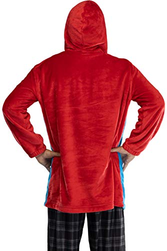 Superman Justice League Sherpa Hoodie for Men, Small/Medium