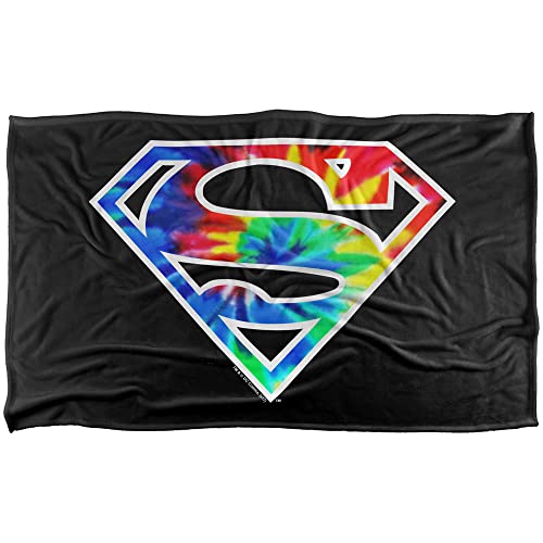 Superman Superman Tie Dye Logo Silky Touch Super Soft Throw Blanket 36" x 58",Superman Tie Dye Logo