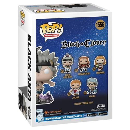 Funko Pop! Animation: Black Clover - Black Asta (Glow in The Dark) Figure (Entertainment Earth Exclusive)