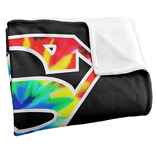 Superman Superman Tie Dye Logo Silky Touch Super Soft Throw Blanket 36" x 58",Superman Tie Dye Logo