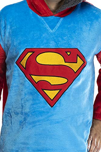 Superman Justice League Sherpa Hoodie for Men, Small/Medium