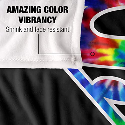 Superman Superman Tie Dye Logo Silky Touch Super Soft Throw Blanket 36" x 58",Superman Tie Dye Logo