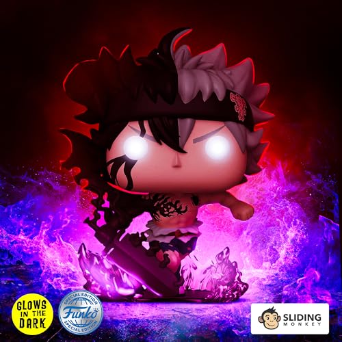Funko Pop! Animation: Black Clover - Black Asta (Glow in The Dark) Figure (Entertainment Earth Exclusive)