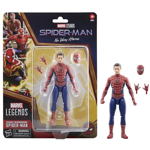 Marvel Legends Series Friendly Neighborhood Spider-Man, Spider-Man: No Way Home Collectible 6 Inch Action Figures, Ages 4 and Up
