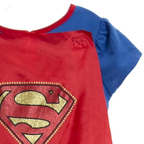 WARNER BROS Justice League Supergirl Big Girls Costume Dress Leggings Cape and Headband 4 Piece Set 14-16