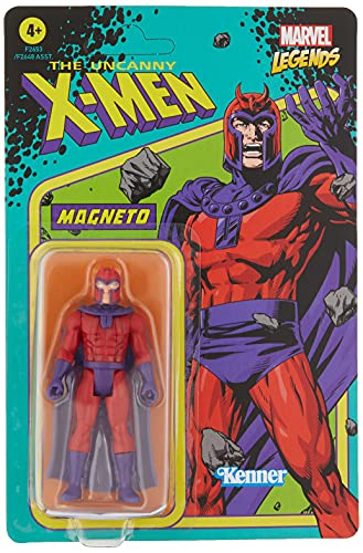 Marvel Hasbro Legends Series 3.75-inch Retro 375 Collection Magneto Action Figure Toy, Red