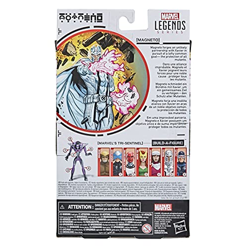 Marvel Hasbro Legends Series X-Men 6-inch Collectible Magneto Action Figure Toy, Premium Design and 2 Accessories, Ages 4 and Up, White