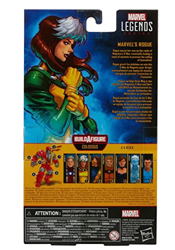 Marvel Hasbro Legends Series 6-inch Scale Action Figure Toy Marvel's Rogue Premium Design, 1 Figure, 2 Accessories, and 1 Build-A-Figure Part
