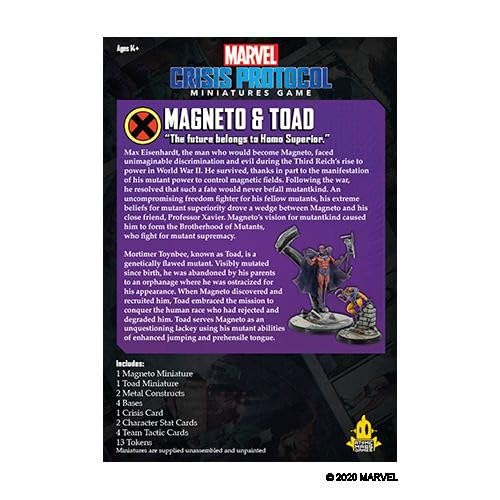 Fantasy Flight Games Marvel: Crisis Protocol Magneto and Toad Character Pack