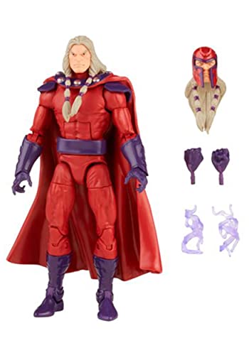 Marvel Legends Series 6-inch Scale Action Figure Toy Magneto, Premium Design, 1 Figure, and 5 Accessories , Red